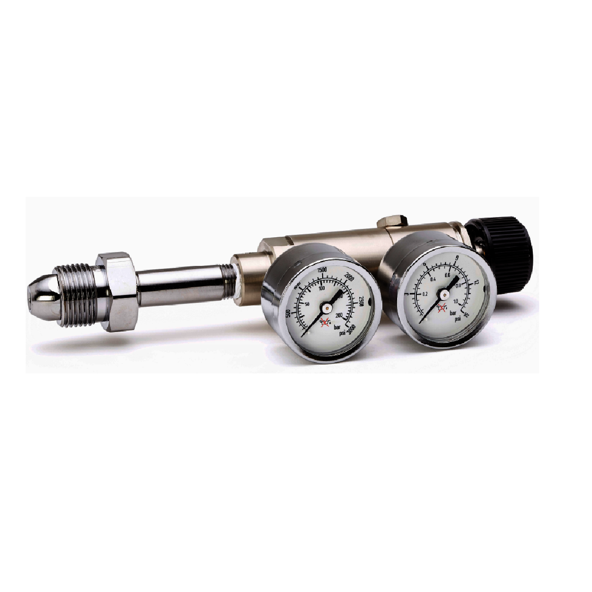 Airgas Model 14D660 Nickel-Plated Brass High Purity Two Stage Regulator With CGA-660 Connection