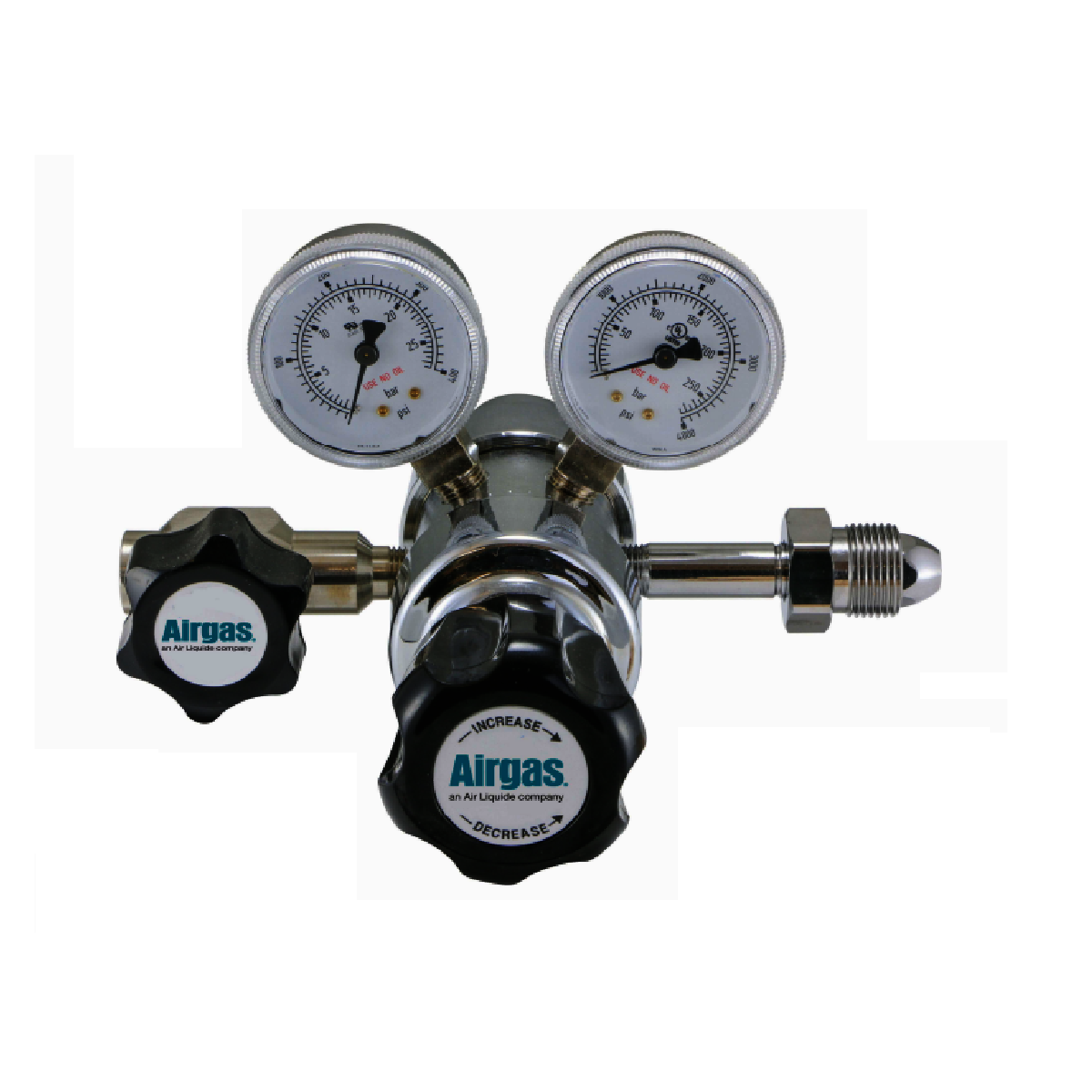 Airgas Model N115H590 Brass High Delivery Pressure Single Stage Regulator With 1/4" FNPT Connection