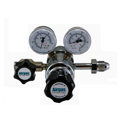 Airgas Model N114G540 Brass High Delivery Pressure Single Stage Regulator With 1/4" FNPT Connection