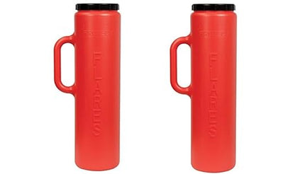 Two Red Safety Flare Containers That Hold 12 Flares Each