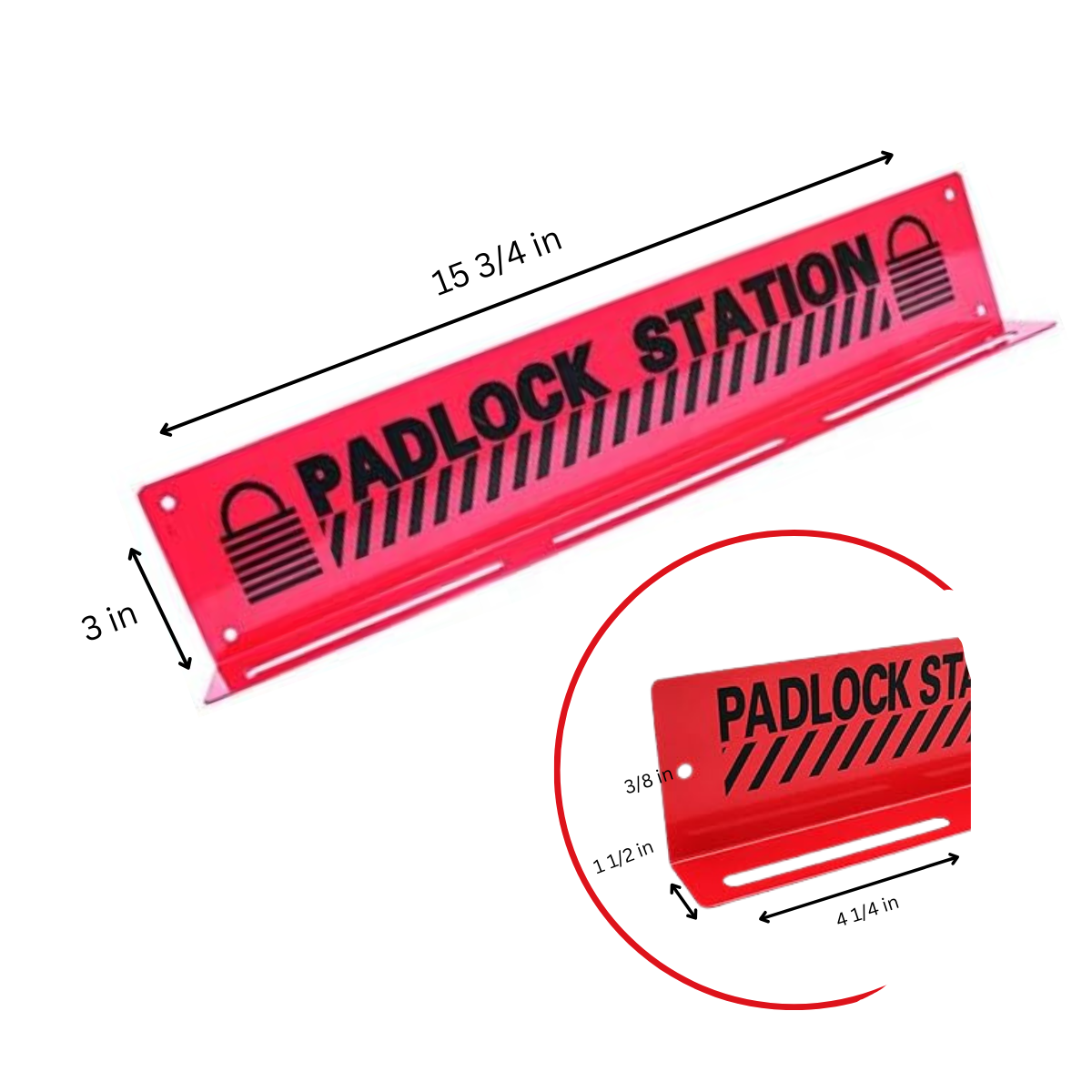 Heavy-Duty Padlock Station-Gauge Steel Construction