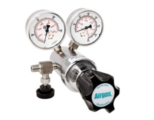 Airgas Model N115H540 Brass High Delivery Pressure Single Stage Regulator With 1/4" FNPT Connection