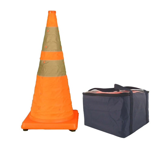 Cortina Safety Products Orange Nylon/Rubber/ABS Emergency Traffic Cone (4 pack)