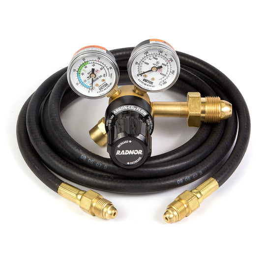 RADNOR™ Model 150 Series Victor® Light Duty Argon And Argon/CO2 Mix Flowgauge Regulator, CGA-580 With 10' Hose