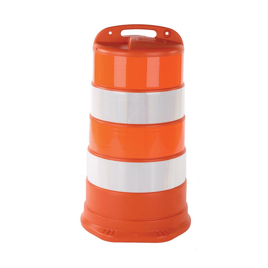 Cortina Safety Products 23" X 23" X 36" Orange Polyethylene Barrel (1 pack)