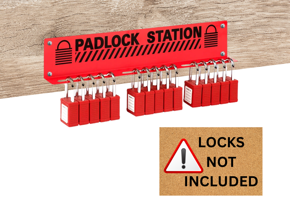 Heavy-Duty Padlock Station-Gauge Steel Construction