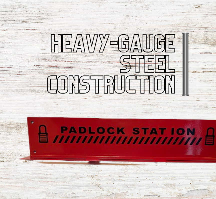 Heavy-Duty Padlock Station-Gauge Steel Construction