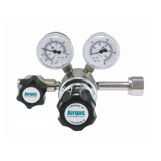 Airgas Model 205A580 Chrome-Plated Brass High Purity Single Stage Regulator With CGA-580 Connection