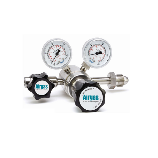 Airgas Model 215E590 Stainless Steel Corrosive Gas Two Stage Regulator With CGA-590 Connection