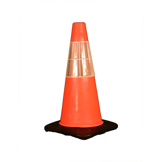 Cortina Safety Products Orange PVC Traffic Cone - 18" Orange 3# 6" Collar w/ black base (3 pack)