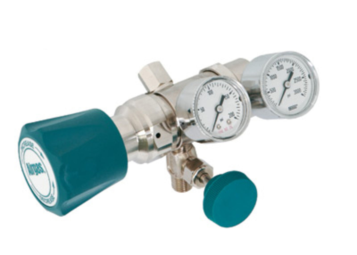 Airgas Model C144B Brass Specialty High Purity Low Flow Two Stage Pressure Regulator With 1/4" FNPT Connection