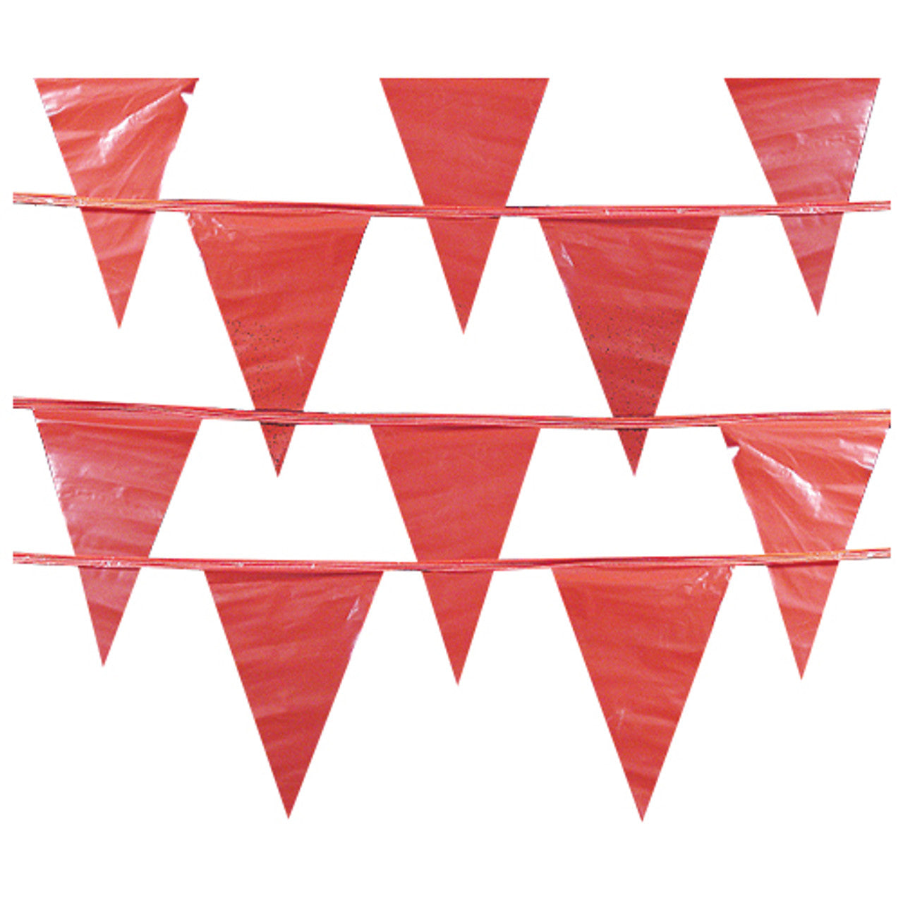 Red 105' OSHA Perimeter Marker Pennant Flags (4 Units)