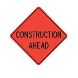 "CONSTRUCTION AHEAD" Roll-Up Sign