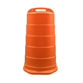 Cortina Safety Products Orange/White HDPE Traffic Barrel (1 Pack)