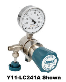 Airgas Single Stage Brass 0-25 psi Low Pressure Analytical Cylinder Regulator CGA-580